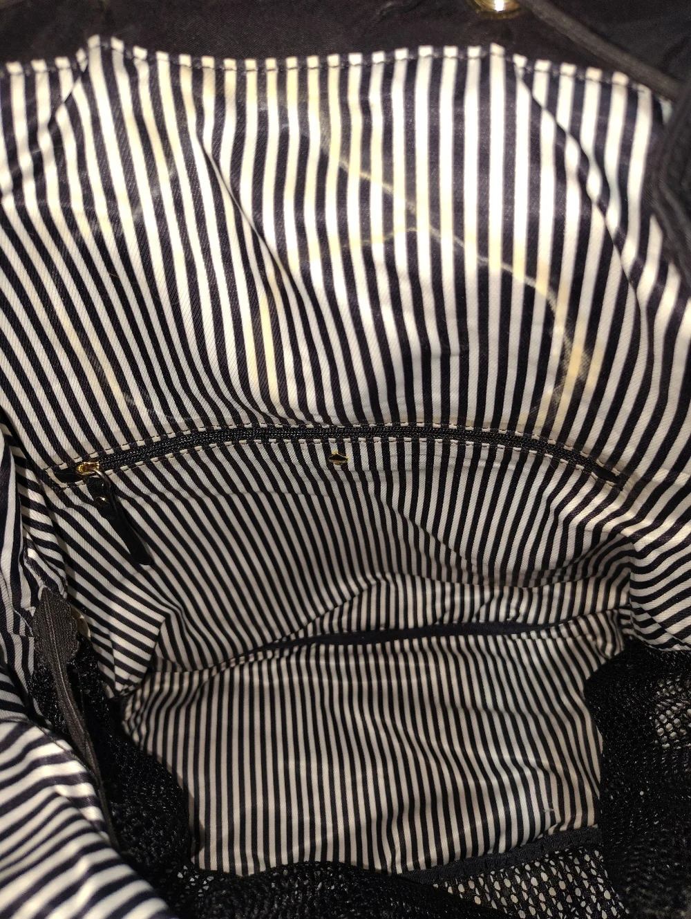 Vintage Kate Spade Black Nylon Backpack Large Travel Bag Gold Hardware Read
